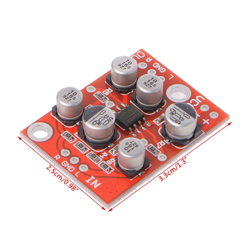Bảng Mạch Tiền Khuếch Đại Âm Thanh Stereo Ad828 Dc 5v-15v 12v