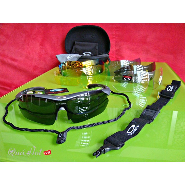 Đổ buôn - Bộ kính mát thể thao OAKLEY 5 in 1 - kính mát đạp xe thành phố