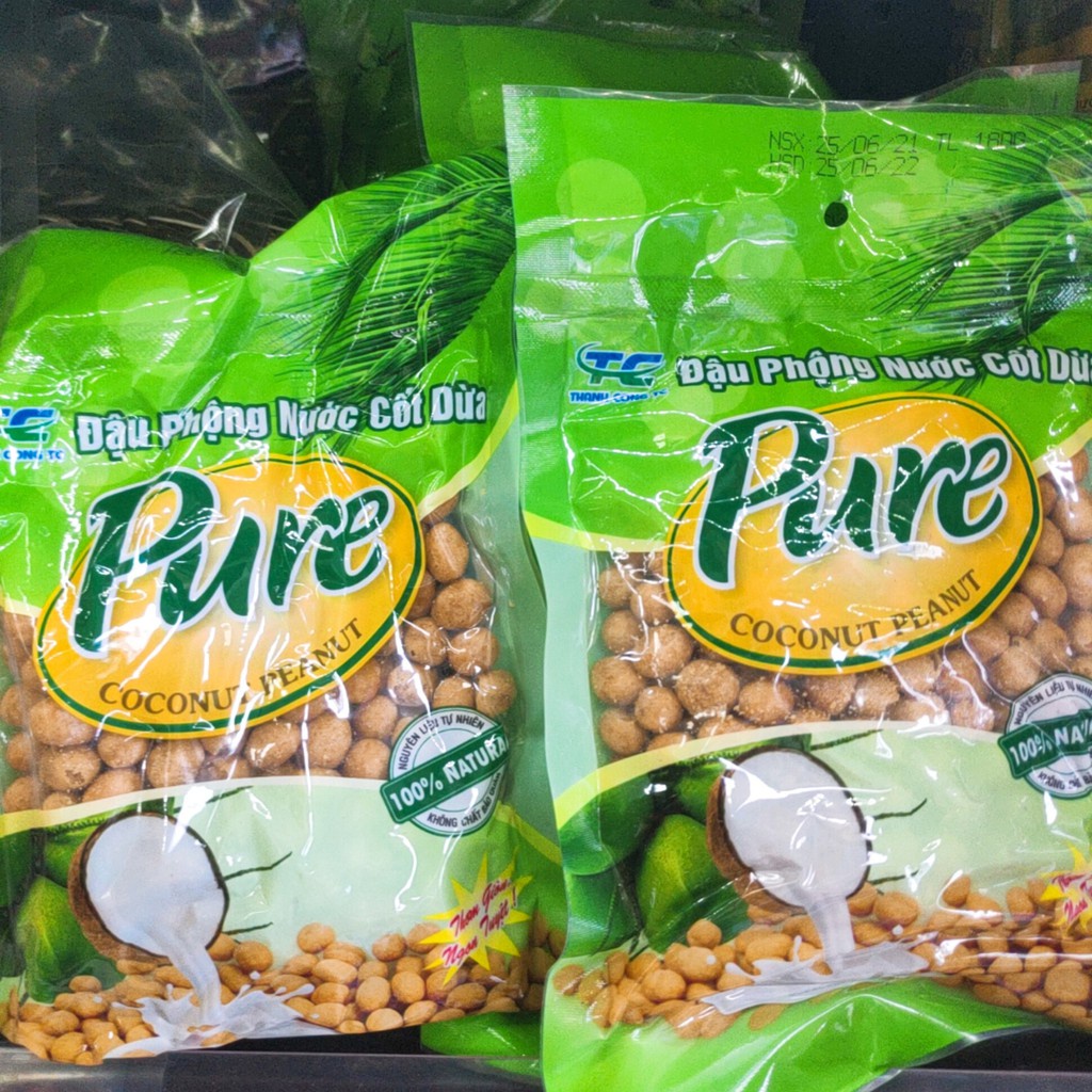 Đậu Phộng Nước Cốt Dừa Pure Gói 100g - 200g