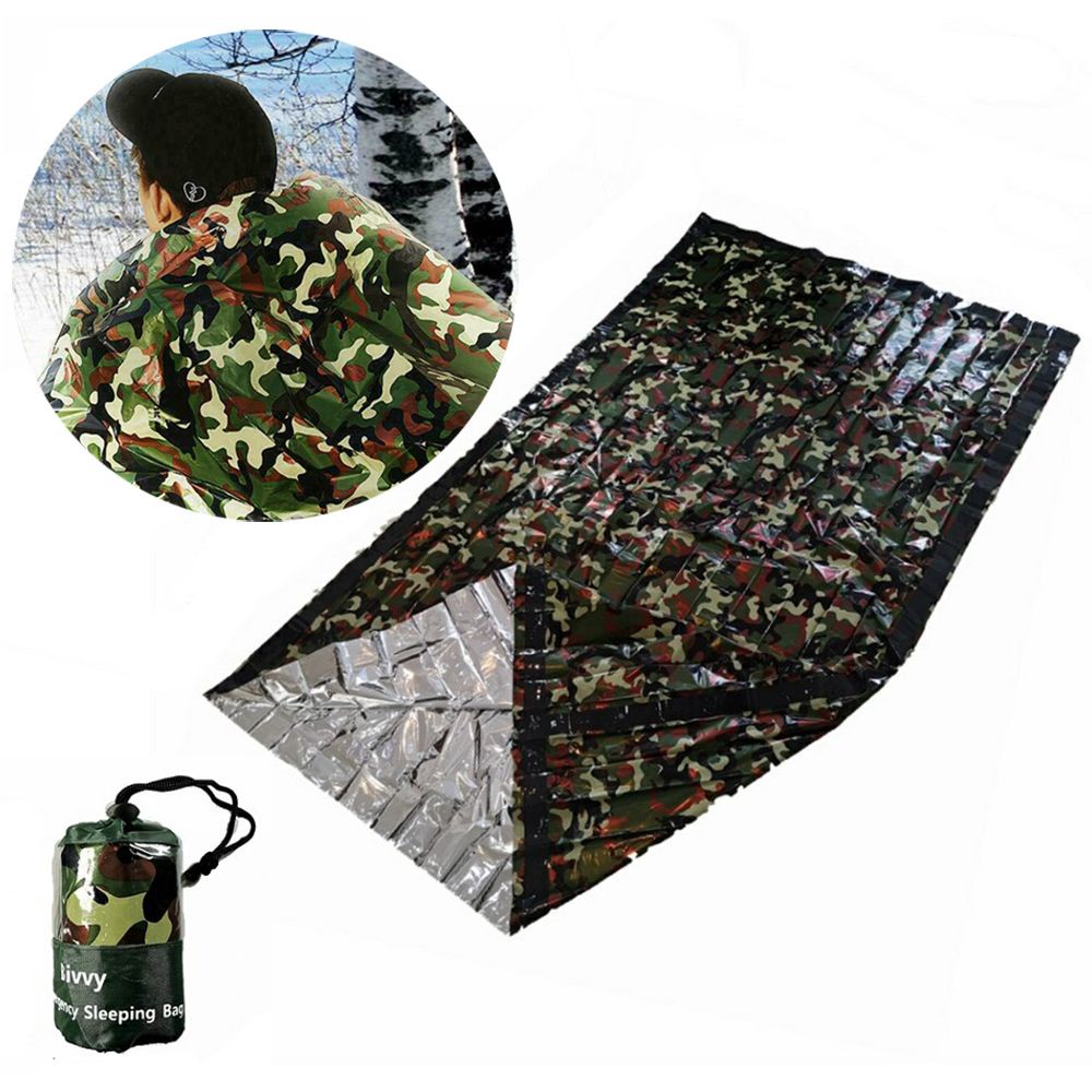 Túi ngủ sinh tồn đa năng chống thấm nước tiện lợi màu sắc rằn ri