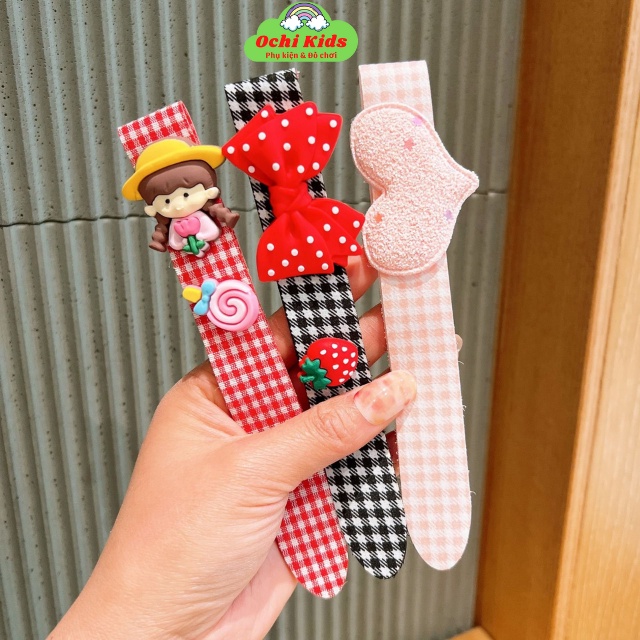 Bờm dán tóc cho bé gấp gọn, miếng dán tóc mái tiện lợi, băng đô dán, dính tóc mái bé gái Ochi Kids