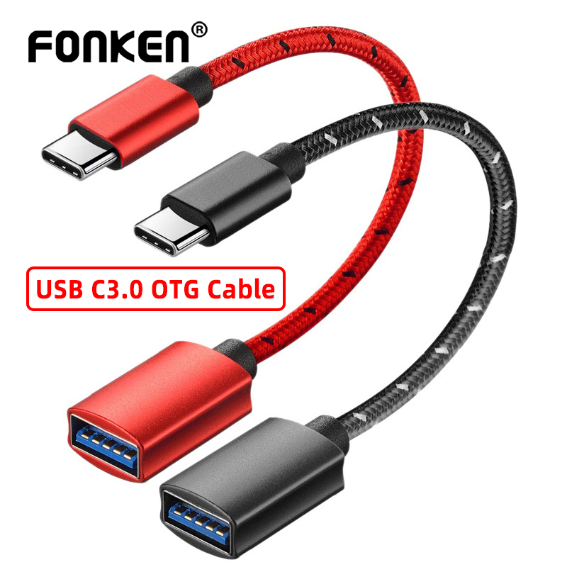 Dây Cáp FONKEN 3.0 OTG Chuyển Đổi Chui Cắm USB C Sang Cổng Cắm USB Kết Nối Máy In/Đầu Đọc Thẻ Nhớ Với MacBook Pro