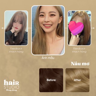 (LÊN MÀU TỪ NỀN NÂU - MÀU APRICOT BROWN/NÂU MƠ) Sản phẩm tự nhuộm tóc tại nhà tiện dụng, an toàn, dễ dùng