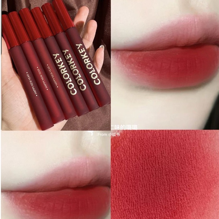 Son nắp đỏ MAFFIC COLOR A06 A12 tông đỏ nâu hottrend