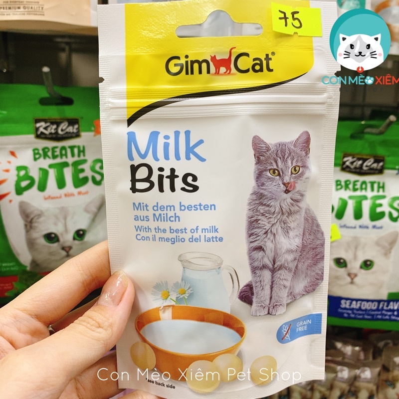 Bánh thưởng cho mèo snack Gimcat 40g, minttips giảm căng thẳng milkbits taurine mèo Con Mèo Xiêm