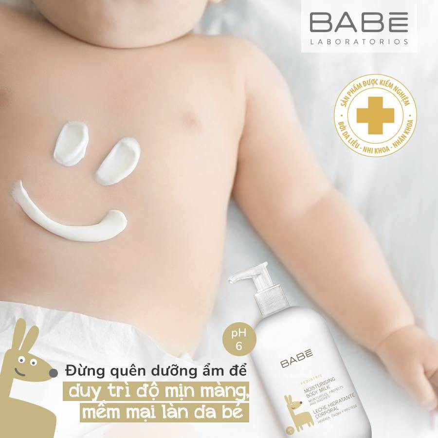 Bộ Sản Phẩm Chăm Sóc Da Cho Bé Babe Pediatric (200ml & 500ml)