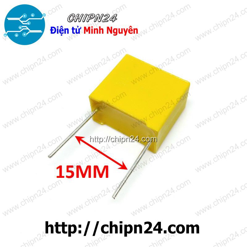 [5 CON] Tụ hộp 684 275VAC 15mm (0.68uF MEX/TENDA MKP K X2 40/100/21)