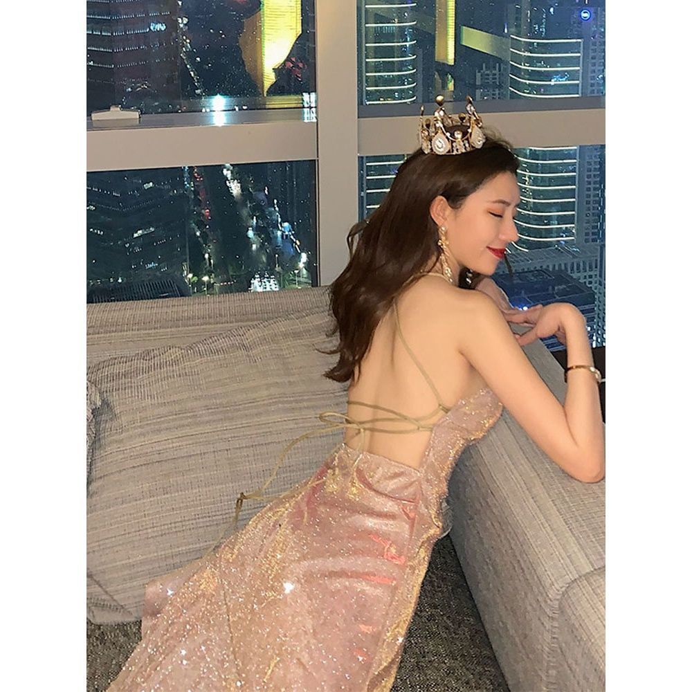 COZOK Váy Không Tay Dáng Ôm Gợi Cảm Thời Trang