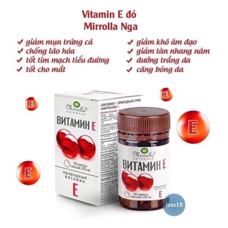 Vitamin E đỏ Nga Mirrolla 270mg