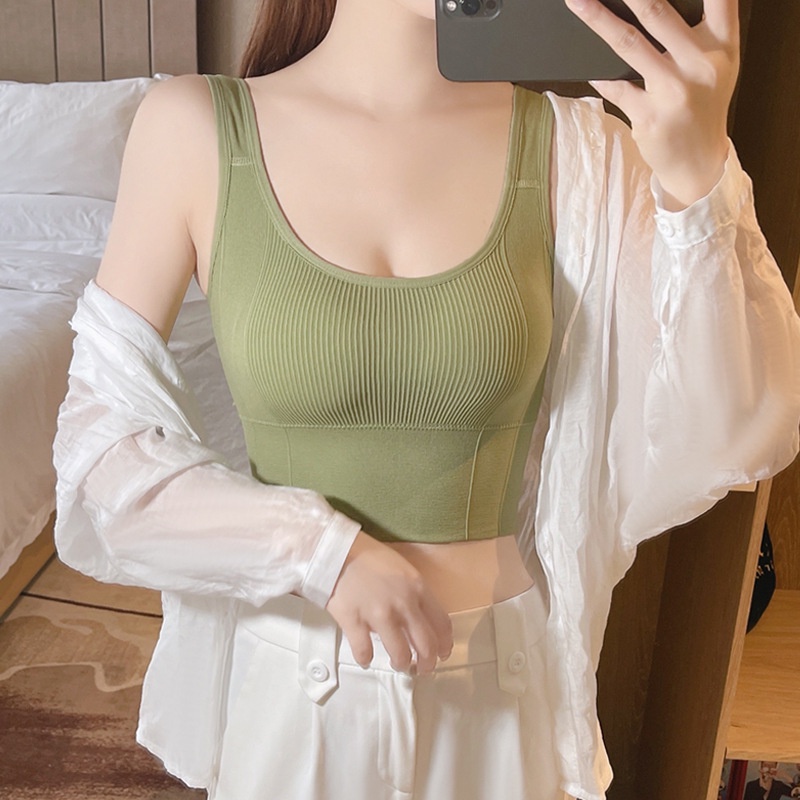 Áo Ngực Thể Thao Chống Mồ Hôi Chống Sốc Không Đường May Thời Trang Mùa Hè Quyến Rũ Cho Nữ