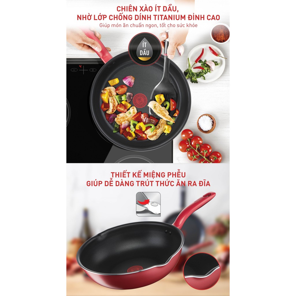 [Mã LIFEHL25 giảm 10% đơn 350K] Chảo chiên lòng sâu - Tefal So Chef 28cm