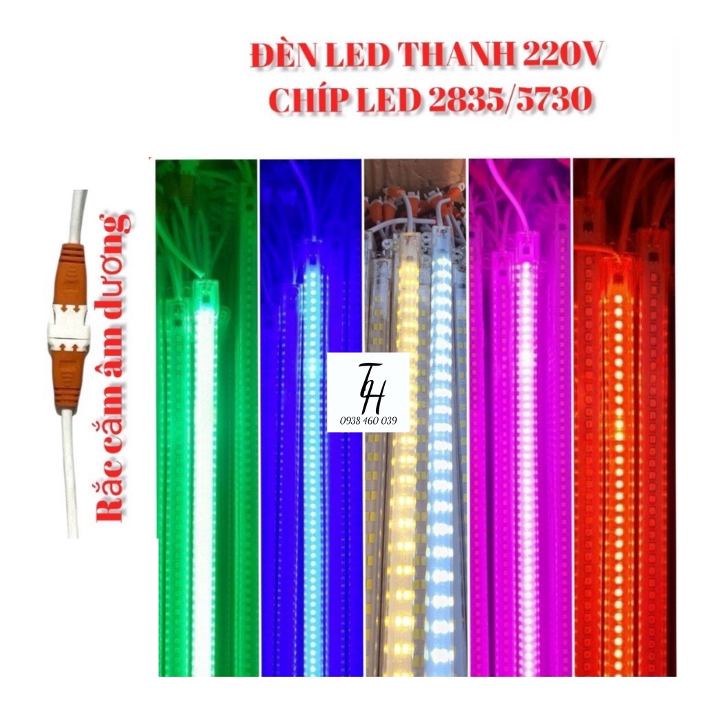 Đèn led thanh nhôm 220v dài 50cm