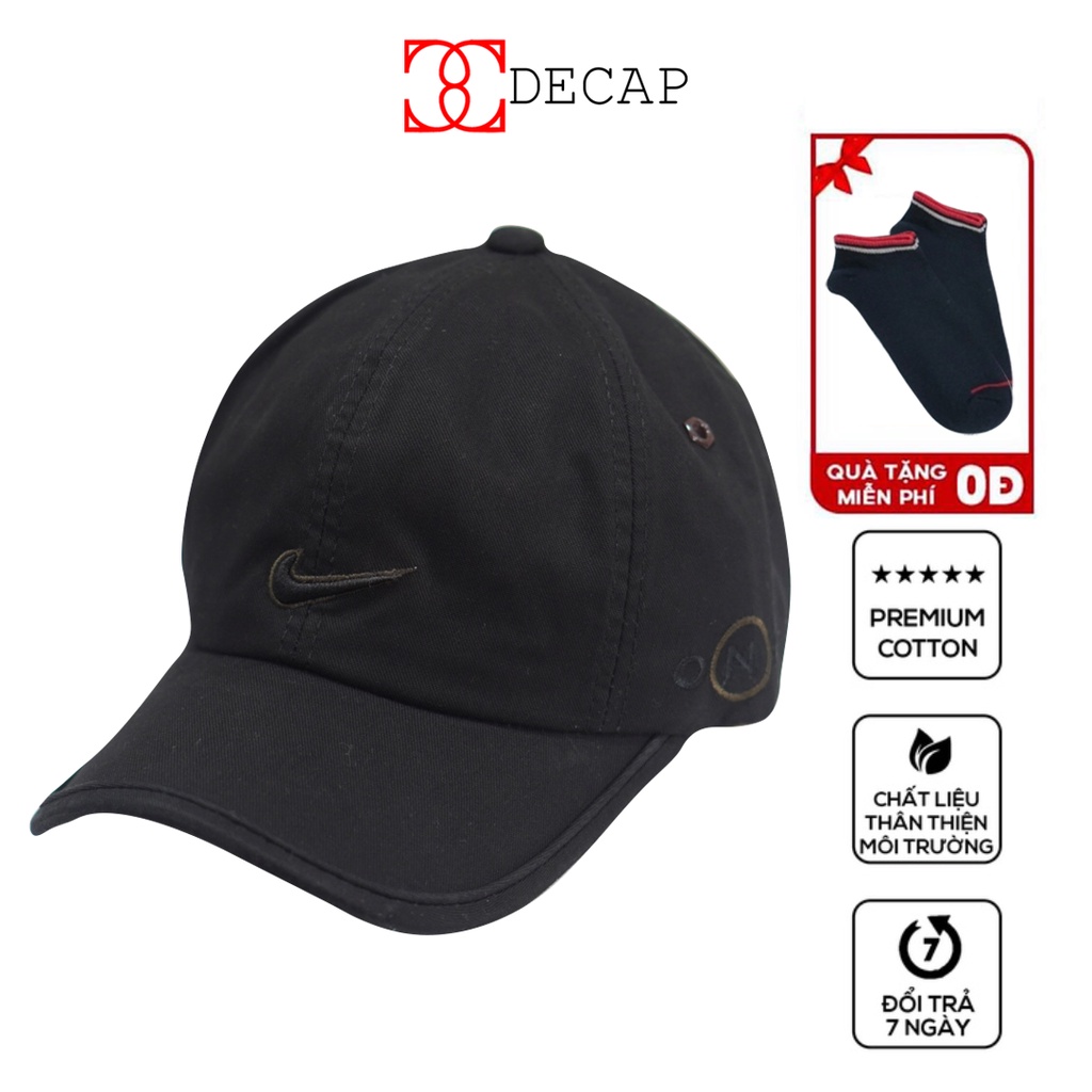 Nón mũ kết lưỡi trai thời trang phom đẹp nam nữ unisex ulzzang chất vải kaki snapback kiểu Nike |DECAP SHOP