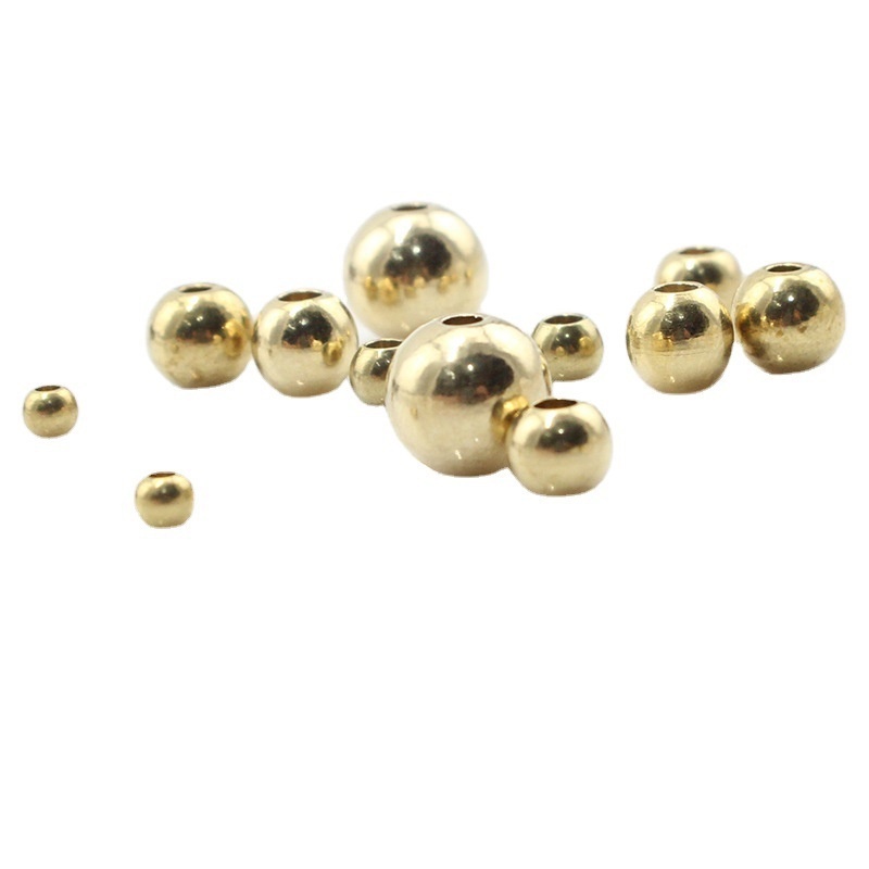 Phụ kiện hạt tròn bằng đồng thau tự nhiên dùng làm trang sức