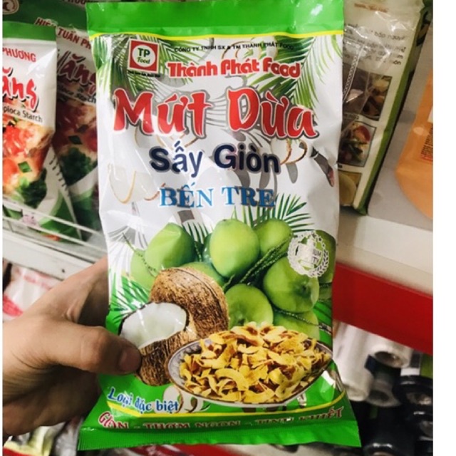 Dừa khô/mứt dừa khô sấy giòn bến tre gói 200g