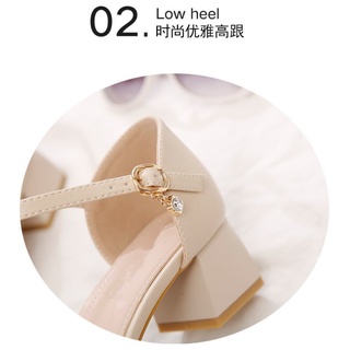 Guốc Đế Cao 3 Phân Mũi Vuông