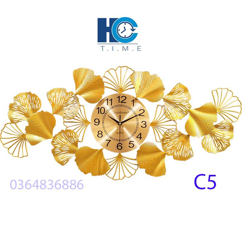 Đồng hồ treo tường trang trí decor C5 kích thước 100x45 cm