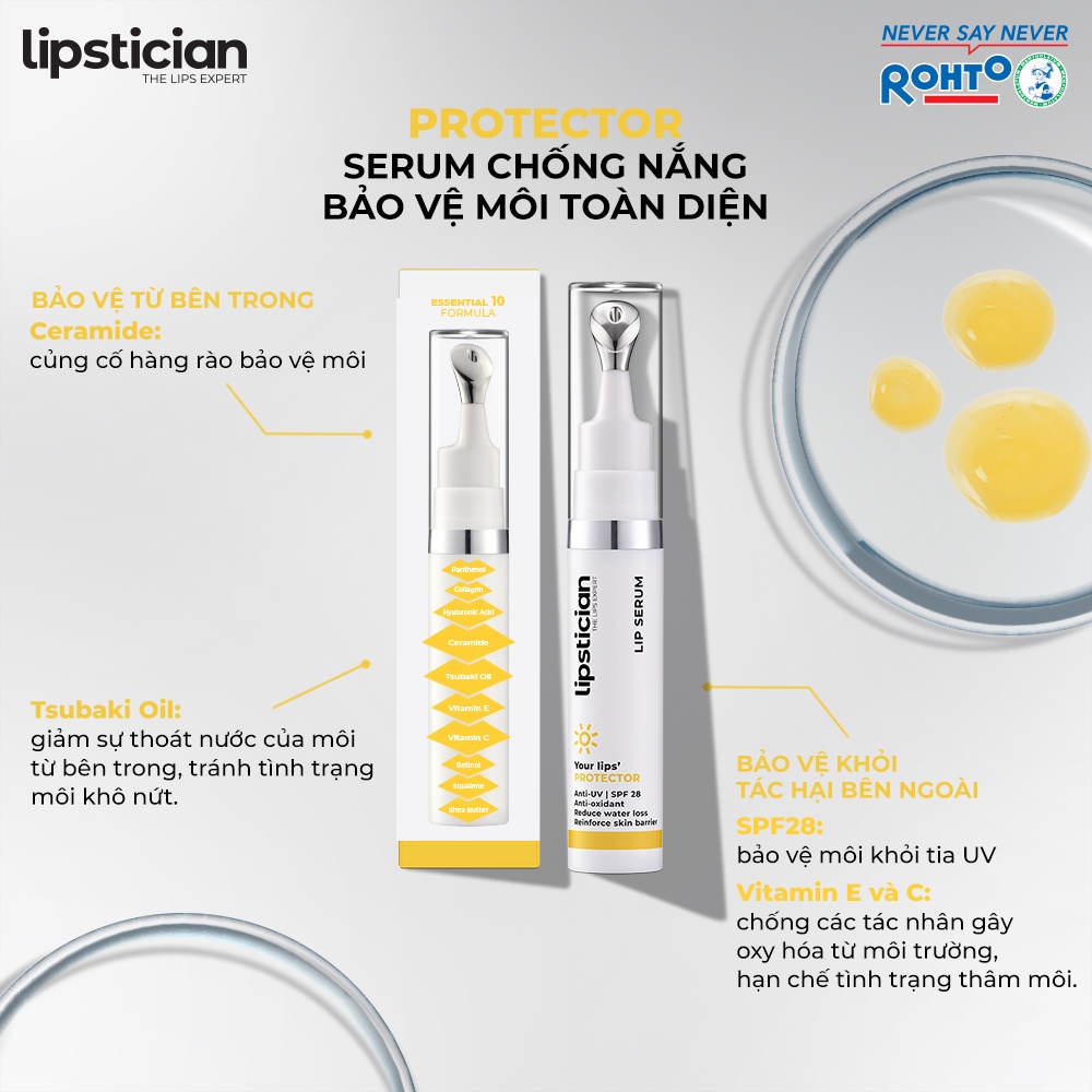 Serum Chống Nắng Dưỡng Môi Toàn Diện Lipstician Lip Serum Protector (9g)