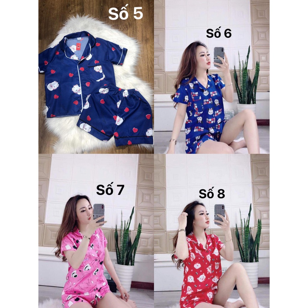 Bộ pijama nữ mặc nhà thô kate cộc đùi | BigBuy360 - bigbuy360.vn