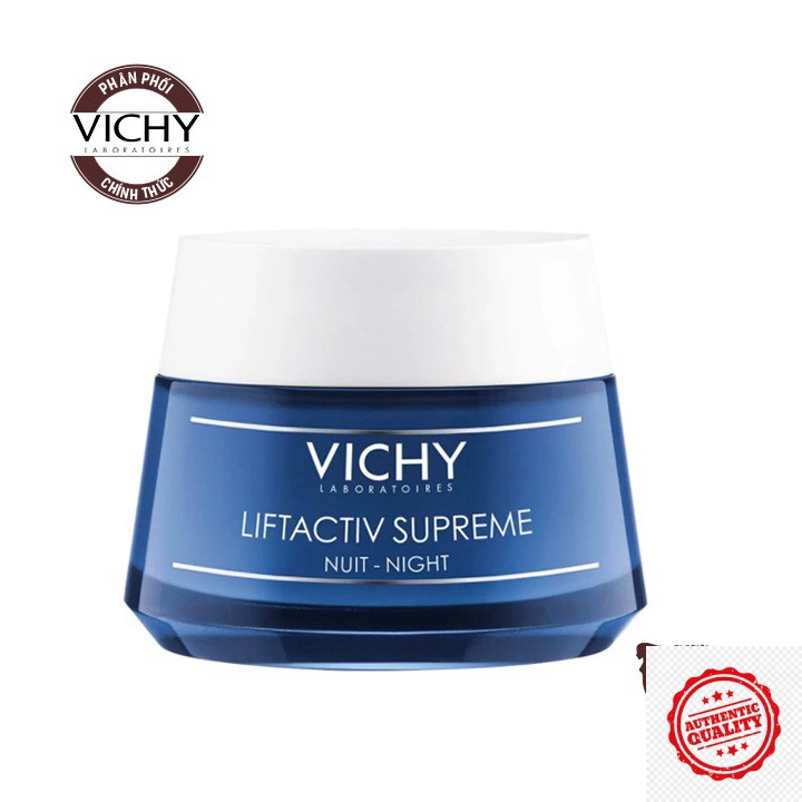 (Sản phẩm pp chính hãng) Kem Dưỡng Ban Đêm Chống Lão Hóa Vichy Liftactiv Night Supreme Anti-wrinkle & Firming Correcting
