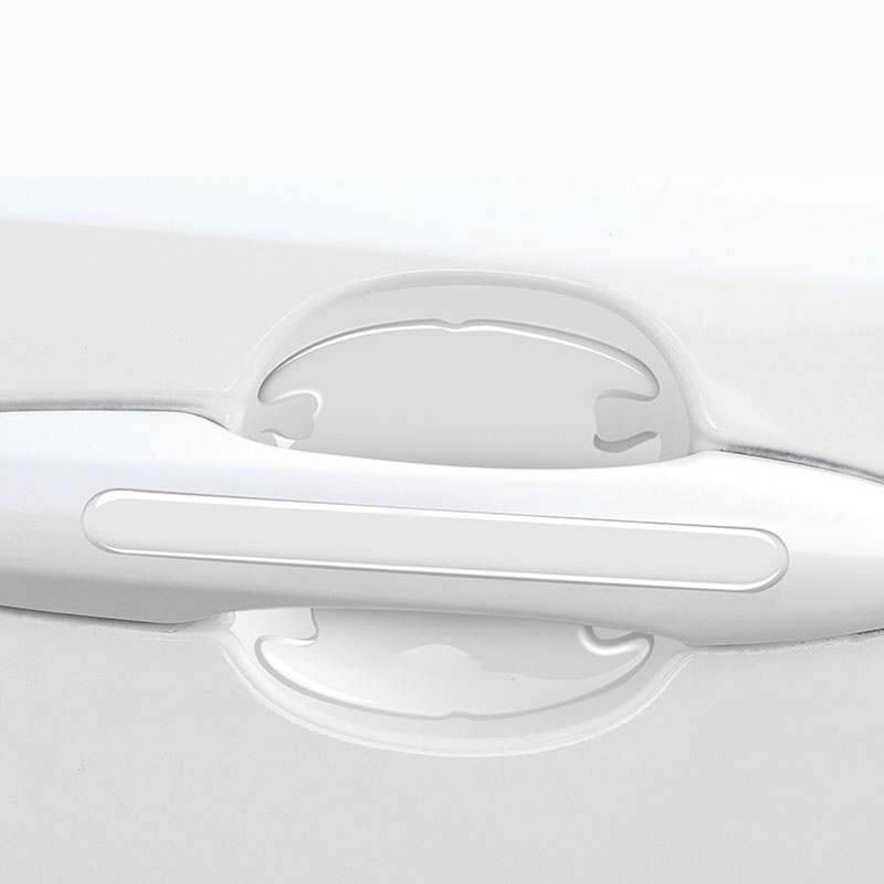 Bộ 4 Miếng Dán Hõm Cửa, Tay Nắm Cửa Xe Ô Tô Chất Liệu Silicone Trong Suốt