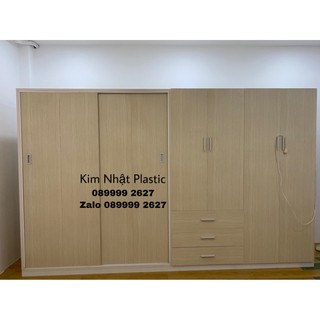 Tủ nhựa Đài Loan ngang 3m2 đẹp FREESHIP LẮP ĐẶT