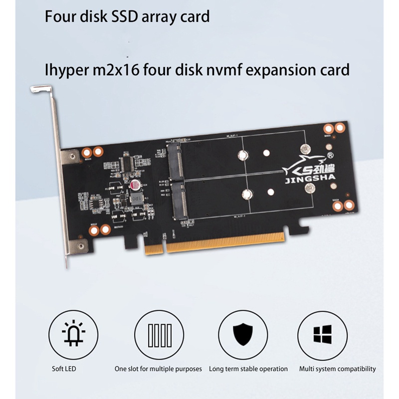 Card Mở Rộng Jingsha Pci-E 16x Sang M.2 Nvme 4-disk Thẻ | BigBuy360 - bigbuy360.vn