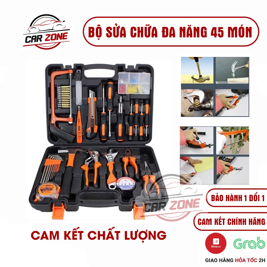 Bộ dụng cụ sửa chữa đa năng 82 102 117 món tiện dụng, bộ đồ nghề sửa chữa đa năng ô tô và xe máy