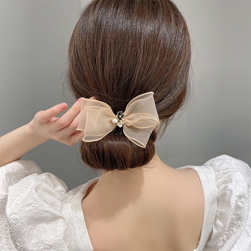 Dây Buộc Tóc Lưới Thắt Nơ Mới Thanh Lịch