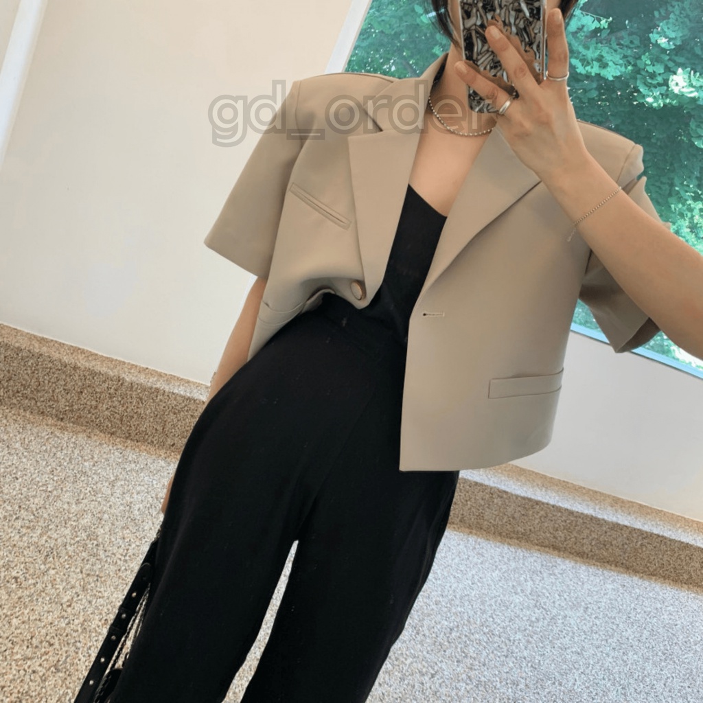 K13|Áo khoác hàn quốc blazer dáng ngắn cá tính cho nữ dài tay công sở thanh lịch gd_order