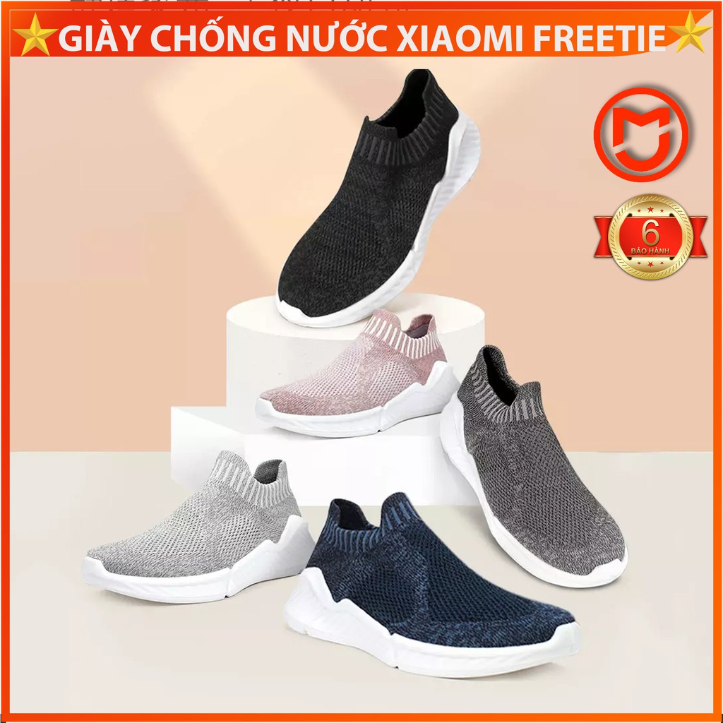 ✅Giày chống nước Xiaomi, Giày thể thao Freetie kháng khuẩn lót Microban, đế đúc liền khối, dệt 3d thoáng khí.