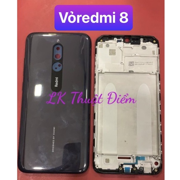 bộ vỏ xiaomi Redmi 8 loại zin đẹp đắt - gồm lưng,sườn,phím