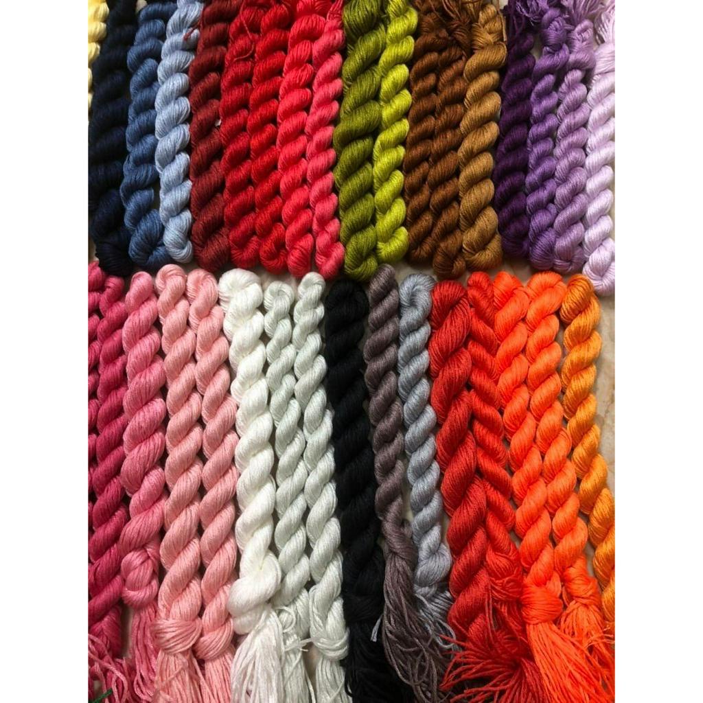 Chỉ thêu Tay (chỉ thêu cotton - Chỉ Thô) sét 350m