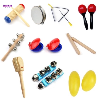 16 Pcs/Set Children’S Educational Play Musical Instruments Set Shakers Wrist Bells Education Musical Toys for Children