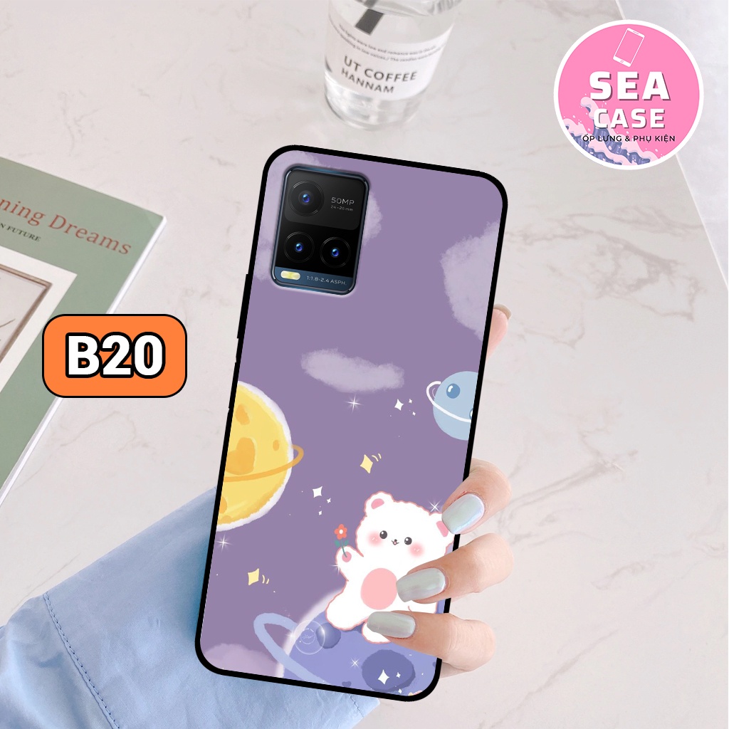 Ốp lưng VIVO Y21/ Y21S hình gấu đáng yêu,dễ thương – ốp nhựa chống trầy,chống va đập