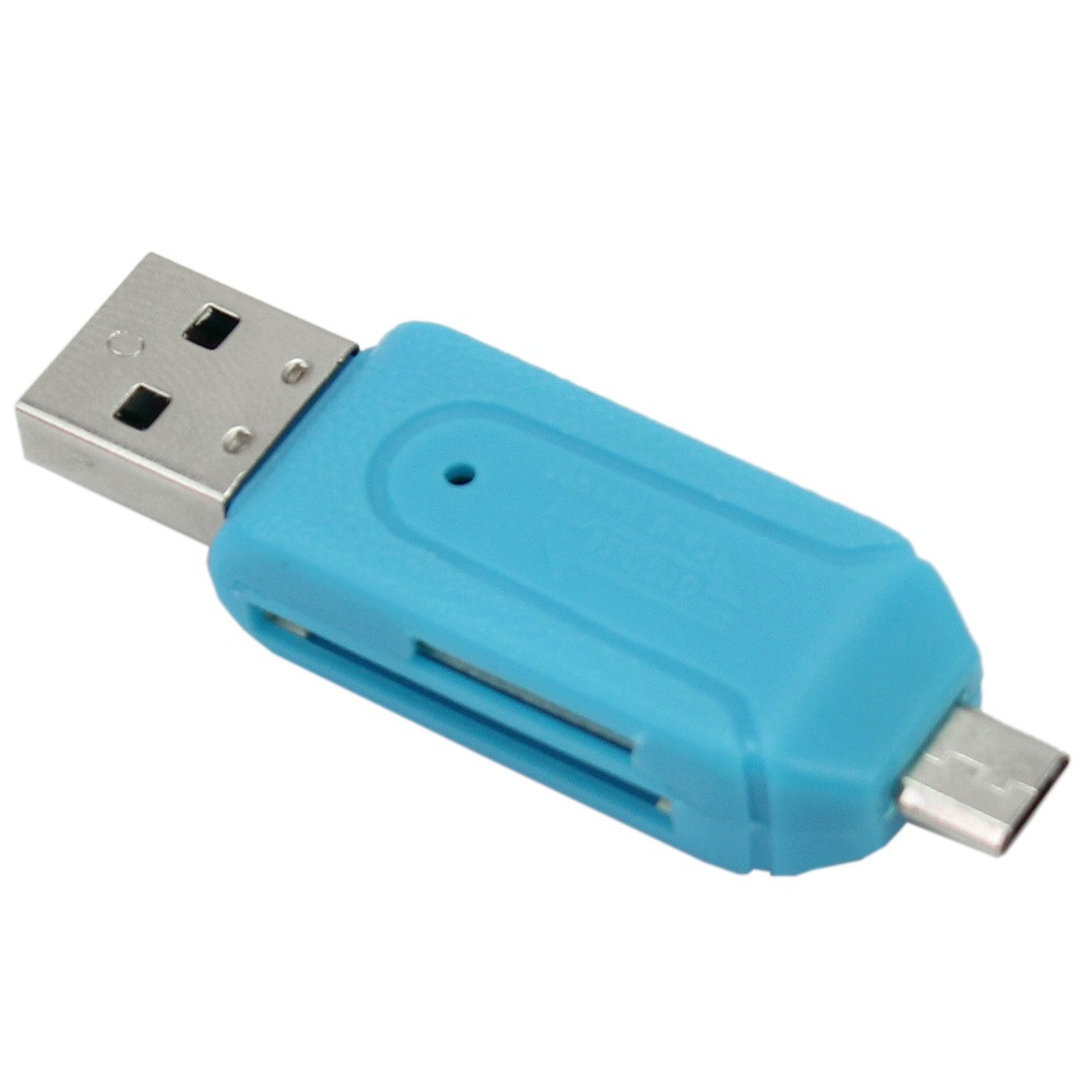 Đầu Đọc Thẻ Nhớ Usb 2.0 + Micro Usb Otg Cho Điện Thoại / Pc