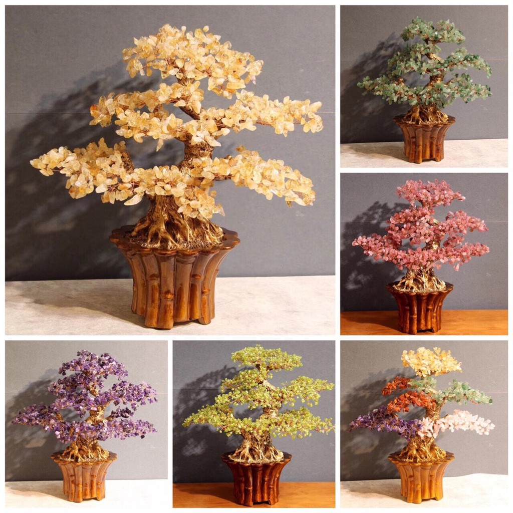 Cây Tài Lộc đá thiên nhiên size 45cm