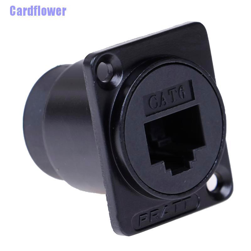 Cardflower  RJ45 D-type module socket female signal connector cat6 panel mount network