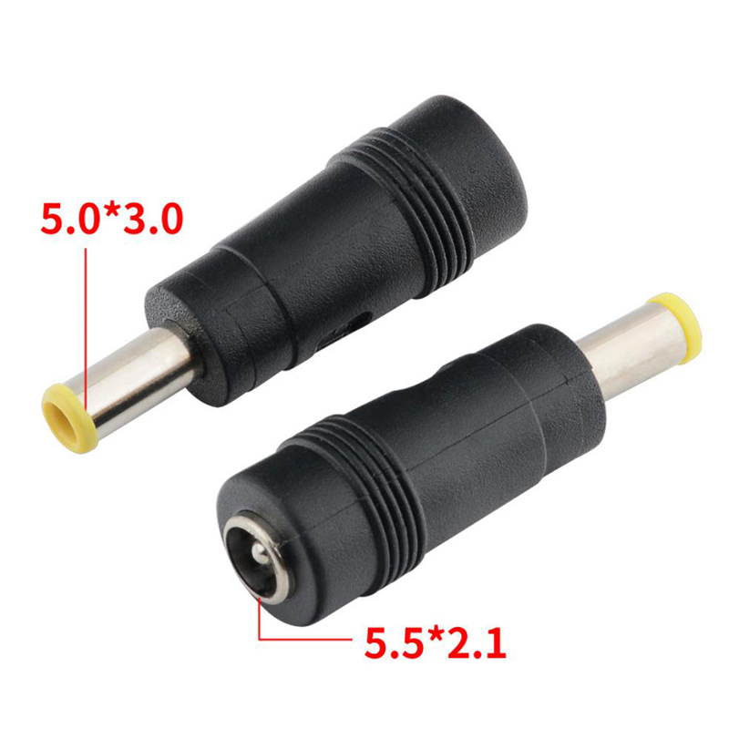 2 Đầu Nối Chuyển Đổi 5.5x2.1mm Female Sang 5.5x3.0mm Male Dc Cho Laptop