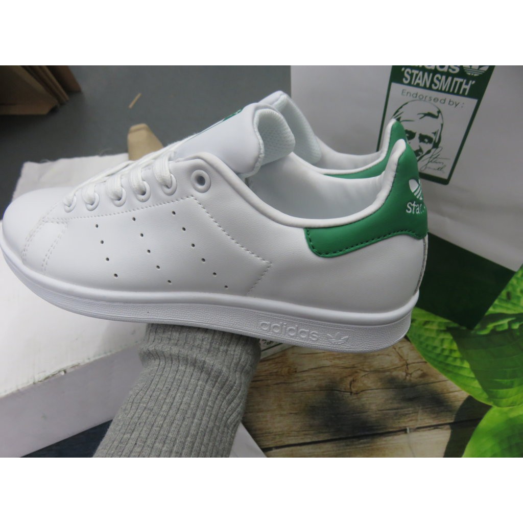 Giày Thể Thao Sneaker stan smith gót xanh full phụ kiện