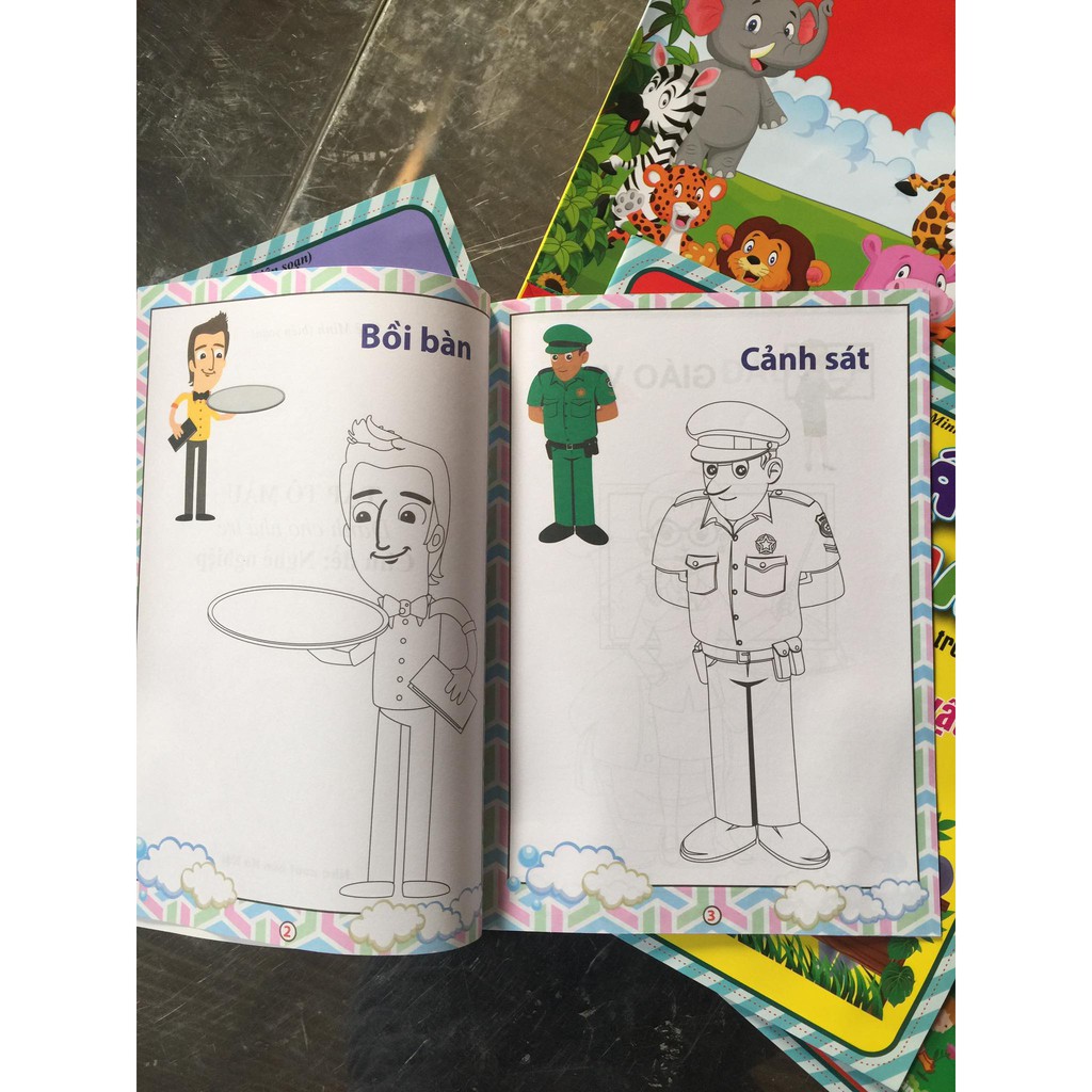 Túi tô màu 8 cuốn cho bé