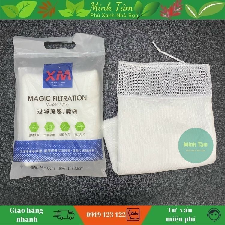 Túi lọc 3D -2 lớp chống tràn bể cá 18*30cm, 18*35cm