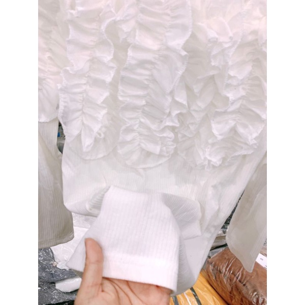 Áo len tăm trễ vai bèo 2 màu cho nữ