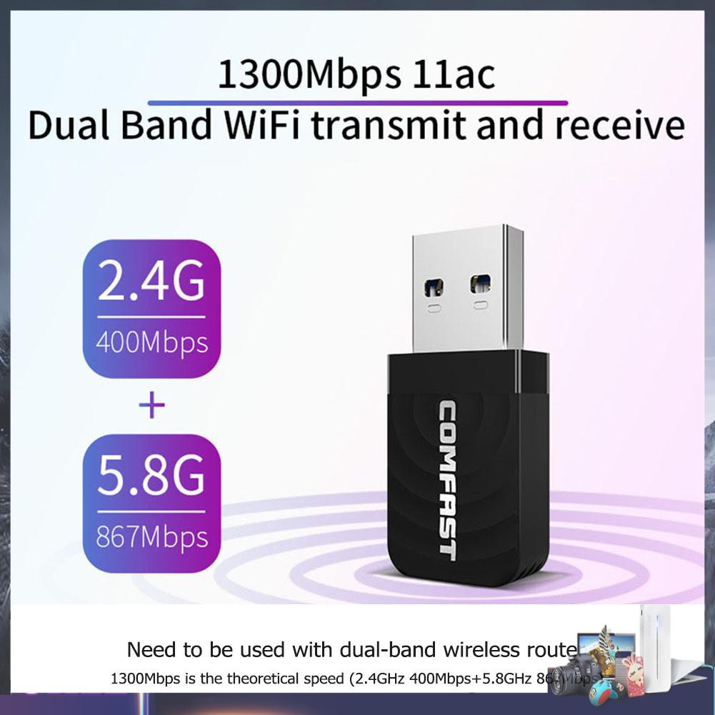 Usb Wifi Không Dây Comfast 1300mbps 802.11 B / G / N | BigBuy360 - bigbuy360.vn