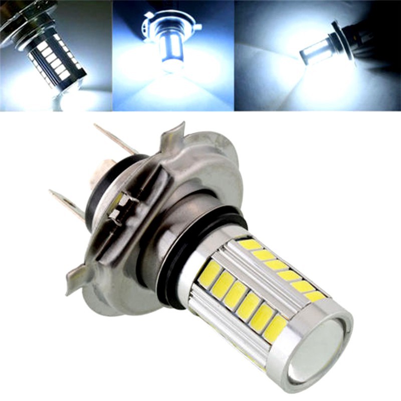 Đèn pha chiếu sáng ban ngày phá sương mù LED H4/ H7/ 9005/ 9006 33SMD ánh sáng trắng dành cho xe hơi xe máy