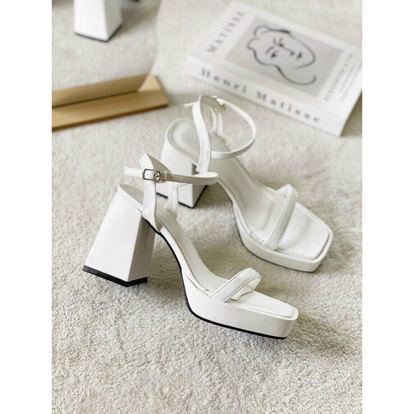 Giày gót Đúp trơn  cao 9cm xinh xắn tiểu thư đẹp lạ, bền phù hợp đi chơi đi tiệc.