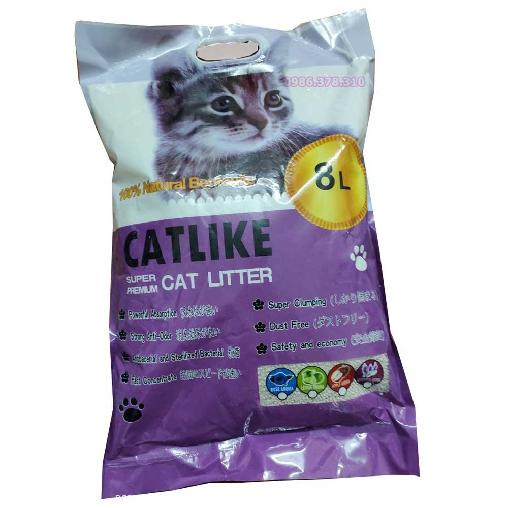 [Mã 267FMCGSALE giảm 8% đơn 500K] CAT LITTER Cát vệ sinh cho mèo - Cát vệ sinh khử mùi diệt khuẩn cho mèo CATLIKE 8L