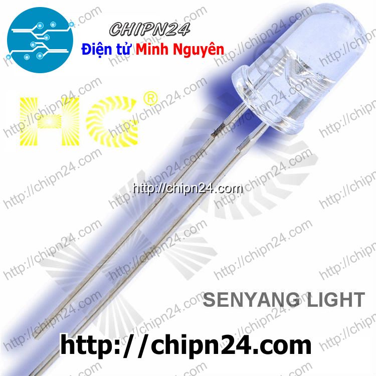 [100 CON] (TK1) Led Đục 5mm Senyang màu VÀNG (Led chất lượng cao, chuyên dùng làm Đèn quảng cáo Bảng hiệu)