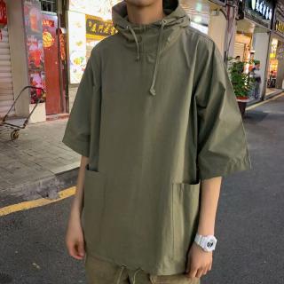 Áo hoodie tay ngắn thời trang nam năng động