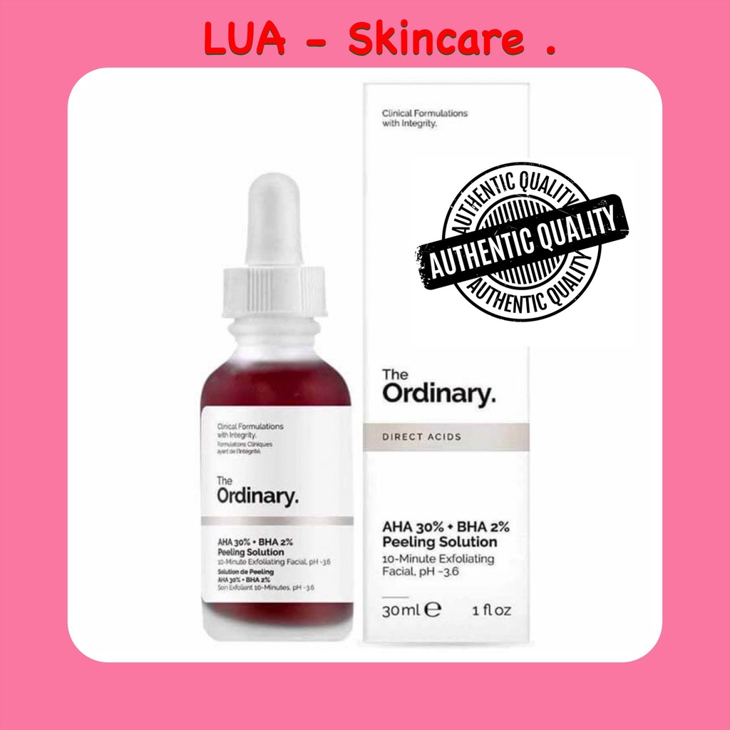 ( BILL CANADA ) Tinh chất tẩy tế bào chết hóa học The Ordinary AHA 30% + BHA 2% Peeling Solution